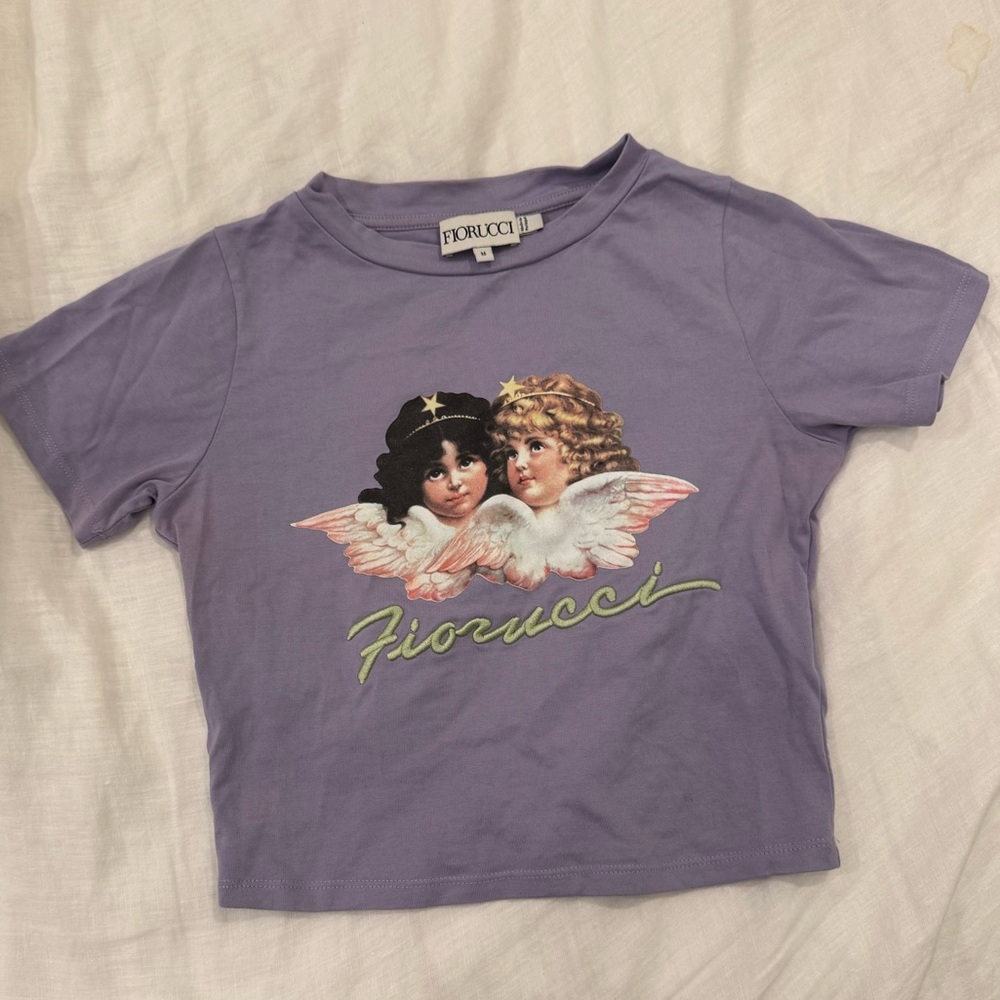 Fiorucci Purple Cherubs 👼 Baby Tee